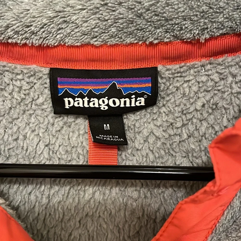 Patagonia‎ Re-Tool Snap-T Fleece Pullover Tailored Gray and Orange Size Medium - Picture 2 of 5